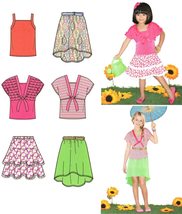 Simplicity Pattern 1675 Girls Skirts, Knit Top and Bolero SUEDEsays Collection S - $6.92