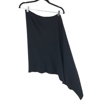Eileen Fisher Womens Poncho Merino Wool Asymmetric Black OS - $19.24