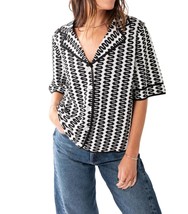 Lucy Paris fiji knit shirt in Black/White - $58.00