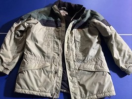 Columbia Sportswear Jacket Men&#39;s Medium Green Tan Winter Coat Heavyweight - $44.54