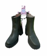 Sam &amp; Libby Chelsea Army Boots Booties Size 8 Dark Moss Faux Leather Chu... - $623.16 MXN