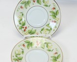 Noritake Lynbrook Saucers 5-7/8&quot; Lot of 2  Strawberries 2790 - $11.75