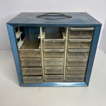 AKRO-MILS 18 Blue Storage Cabinet Organizer Small Parts Drawers Wall Mount - $37.73