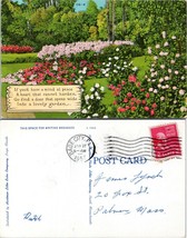 Florida Flower Garden Poem Posted from Dade City to J. Lynch Palmer MA P... - £7.36 GBP