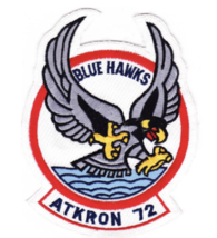 5&quot; Navy VA-72 Blue Hawks Atkron Embroidered Patch - £22.92 GBP