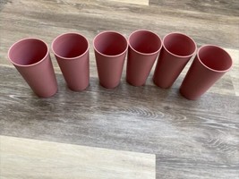 Vintage Set of 6 Tupperware 12 oz Tumblers 873 15 Pink - £15.08 GBP