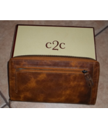 leather wallet C2C womens brown new in original box - $120.69 CAD