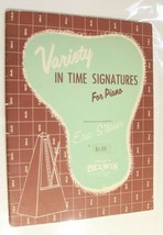 Variety In Time Signatures For Piano Vintage Sheet 1960 - $5.93