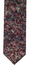 Karl Lagerfeld Tie 100% Silk Made In USA 59"x3.75" Burgundy Mauve Blue P... - $17.66
