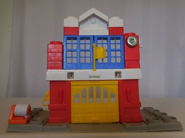 Little People Builders Fire Station Blocks Toys Lot Set Sounds Fisher Pr... - £7.83 GBP