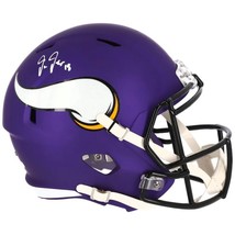 Justin Jefferson Autographed Minnesota Vikings Full Size Speed Helmet Fanatics - £354.82 GBP