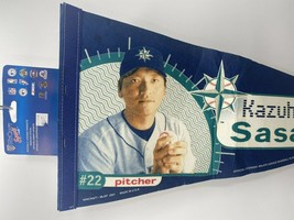 Vintage 2001 Seattle Mariners #22 Kazuhiro Sasaki Baseball Pennant Flag 29.5&quot; - £19.77 GBP