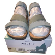 Earth Origins Nubuck Adjustable Sandals Orlene Blue Heron 8.5W - £31.64 GBP