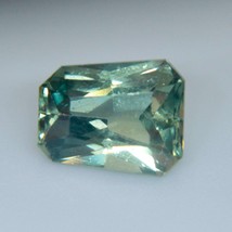 Natural Green Sapphire | Tapered Emerald Cut | 1.50 Carat | 6.80x5.45 mm | Unhea - £914.75 GBP