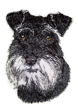 Amazing Dog Faces[ Schnauzer Dog Face] Embroidery Iron On/Sew Patch [2.94" x 4"] - $11.57