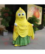 Lemon Yellow Four Leaf Clover mascot costume character dressed with a Ma... - £961.25 GBP