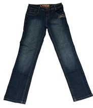 Y2K Apple Bottom Jeans Junior Girls Sz 16 Low Rise Embroidered Stretch 28x28 - £23.22 GBP