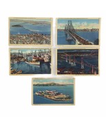 San Francisco Bay Area Tourist Attraction Linen Postcards Lot Of 5 Vinta... - £14.78 GBP