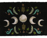 Dark Forest Moon Phase Wiccan Black Coir Coconut Fiber Floor Mat Doormat - £21.57 GBP