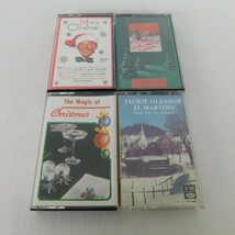 Lot of 4 Christmas Music Cassette Bing Crosby Jackie Gleason Al Martino Hallmark - £18.34 GBP