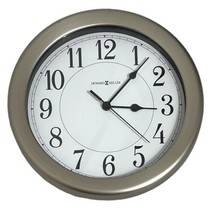 Howard Miller Aries Wall Clock 8 1/2&quot; Diameter Brushed Nickel Modern Look - $42.72