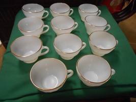 Great Collectible Vintage FIRE KING Milk White Set of 11 CUPS.............. - £13.59 GBP