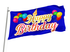 Flag 3x5 outdoor, Happy Birthday ,Size -3x5Ft / 90x150cm, Garden flags - £23.27 GBP