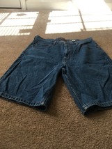 Highland Outfitters Men&#39;s Blue Jean Shorts Zip &amp; Button Pockets Size 34 - $28.27