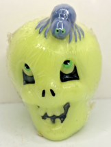 Vintage American Greetings Halloween Skull Candle New in Packaging 3&quot; SKU H490 - £14.93 GBP
