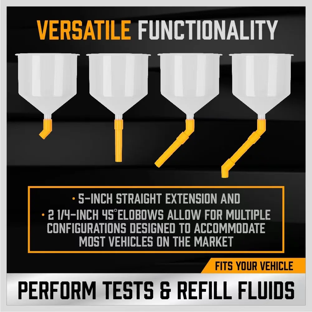 Universal Car Radiator Coolant Filling Funnel Kit - Spill Proof Cooling System - $39.14