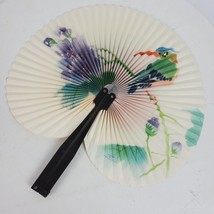 Vintage Asian Hand Fan People&#39;s Republic Of China 10 Inch Foldable - €9,55 EUR