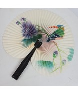 Vintage Asian Hand Fan People&#39;s Republic Of China 10 Inch Foldable - $209.43 MXN