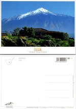 Spain Tenerife Snow Capped Mount Teide Mountain Volcano Vintage Postcard - $9.40