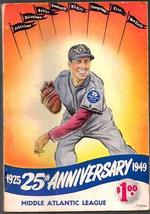 1949 25TH Anniversary Baseball Middle Atlantic League Pennsylvania W. Virginia [ - £93.83 GBP