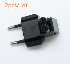 2X CEE7/16 2-pin EU Plug to IEC C7 Figure 8 Receptacle Plug Adapter Right Angled - £6.06 GBP