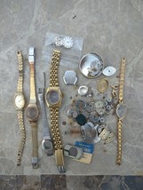 Vintage Watch Parts Lot Mostly Seiko Incomplete Watches As Is Parts- Dia... - $49.19