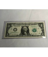 L 80000014 J 2013 One Dollar Bill Federal Reserve Fancy Note  - $98.99