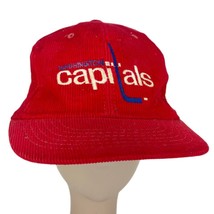 Vintage 90’s Washington Capitals Corduroy Starter Snapback Hat NHL Hockey VTG - £83.19 GBP