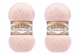 Alize Angora Gold Yarn 20% Wool 80% Acrylic Soft Yarn Crochet Lot of 2skn 200gr  - £12.35 GBP