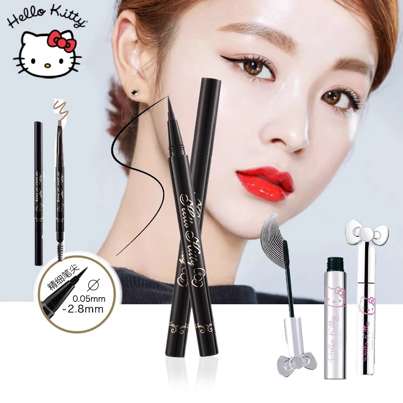 Anime Hello Kitty Makeup Tools Eyebrow Pencil Mascara Liquid Eyeliner Cosmetic - £15.29 GBP
