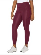 Fabletics Womens Leggings Red Oasis Pureluxe Pockets Stretch Active Midw... - $744.90 MXN