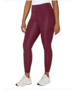 Fabletics Womens Leggings Red Oasis Pureluxe Pockets Stretch Active Midw... - $736.47 MXN