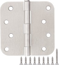 12 Pack 4 Inch Nickel Door Hinges Satin Brushed Nickel Door Hinges 4 in x 4&quot; Ext - £45.51 GBP