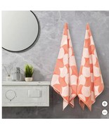 Trident Limited Bath Towels Orange Abstract 2-PC 30&quot; X 58&quot; Cotton 600 GS... - $82.32 CAD