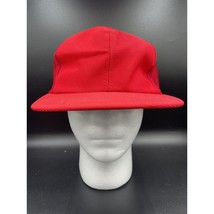 Vtg Trucker Blank Hat 90&#39;s Solid Cap Red Youngan Snapback Mesh Medium La... - $12.88