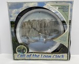 Call of the Loon Artwork Matte Black 13 Inch Sound Wall Clock New Damage... - $27.12