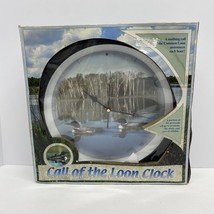 Call of the Loon Artwork Matte Black 13 Inch Sound Wall Clock New Damage... - £21.23 GBP