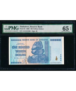 Zimbabwe 100 TRILLION DOLLAR BILL AA/2008, PMG 65EPQ certified gem (pric... - £147.26 GBP