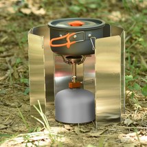 SEADESKY 8 Plates Camping Stove Windscreen Folding Outdoor 10&quot;L x 3.9&quot;W ... - $290.02 MXN