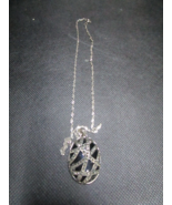 Vintage Sterling Silver marcasite onyx necklace choker sterling chain - $1,763.04 MXN